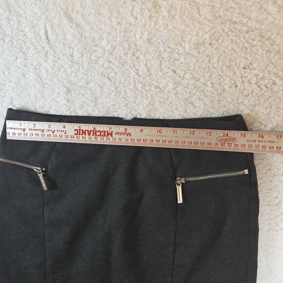 Michael Kors Women's Zipper Detail Stretch Mini Pencil Skirt Dark Gray Size 8 - Picture 3 of 6